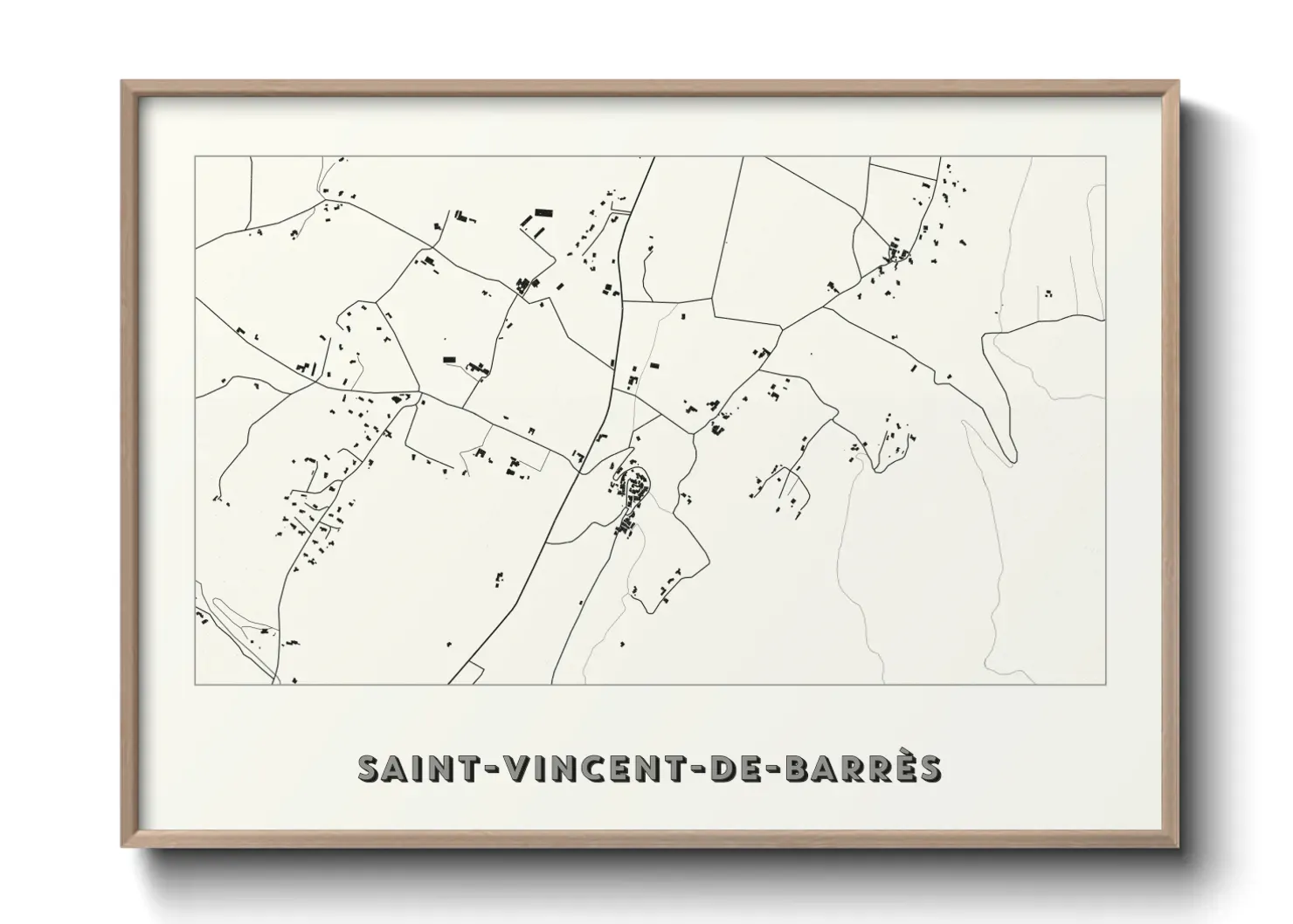 Un poster carteSaint-Vincent-de-Barrès