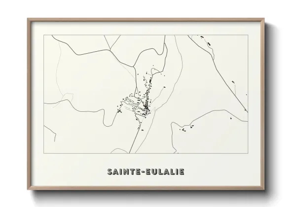 Une affiche de carte sur Sainte-Eulalie