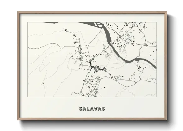 Une affiche de carte sur Salavas
