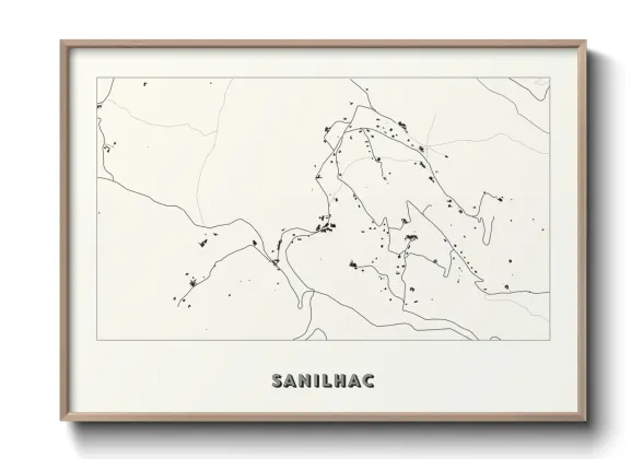 Une affiche de carte sur Sanilhac