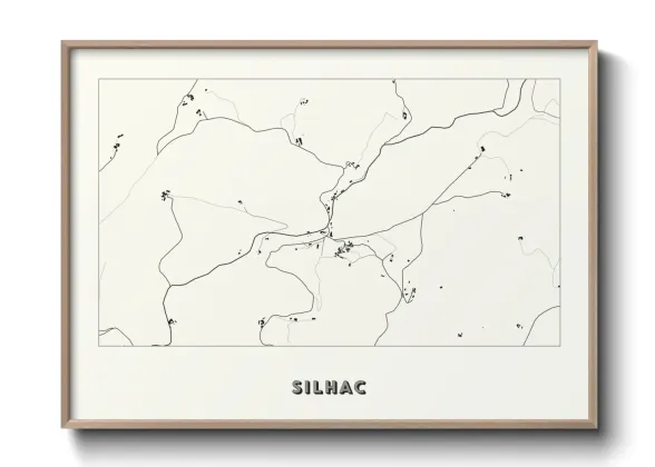 Une affiche de carte sur Silhac