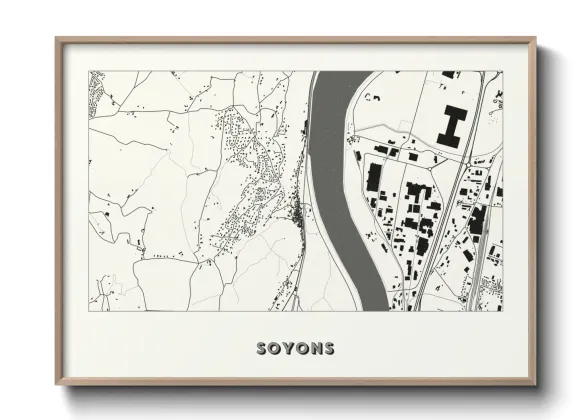 Une affiche de carte sur Soyons