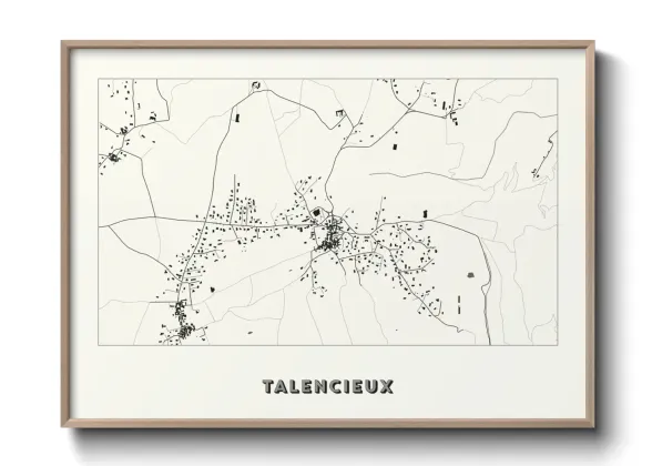 Une affiche de carte sur Talencieux