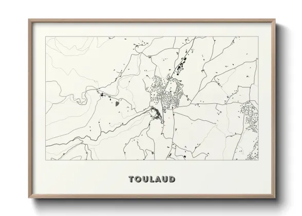 Une affiche de carte sur Toulaud