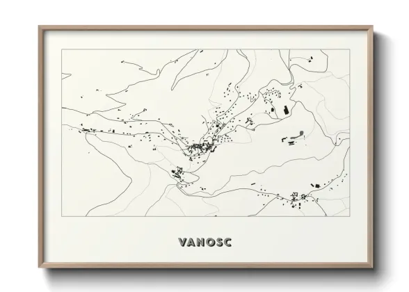 Une affiche de carte sur Vanosc