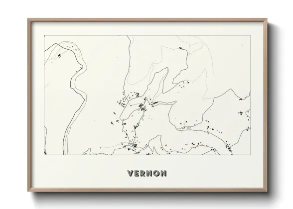 Une affiche de carte sur Vernon