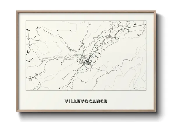 Une affiche de carte sur Villevocance
