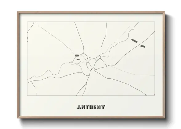 Une affiche de carte sur Antheny