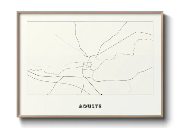Une affiche de carte sur Aouste