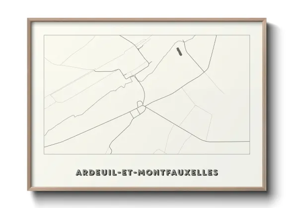 Une affiche de carte sur Ardeuil-et-Montfauxelles