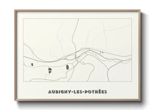 Une affiche de carte sur Aubigny-les-Pothées