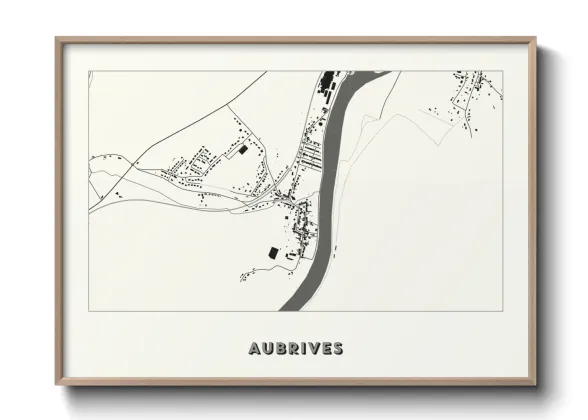 Une affiche de carte sur Aubrives