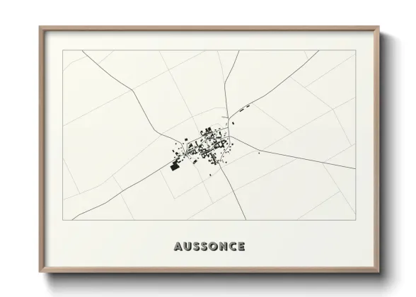 Une affiche de carte sur Aussonce