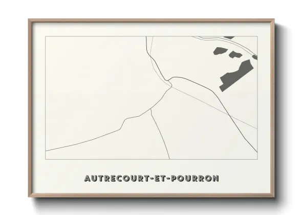Une affiche de carte sur Autrecourt-et-Pourron