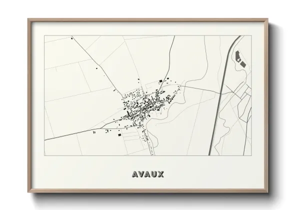 Une affiche de carte sur Avaux