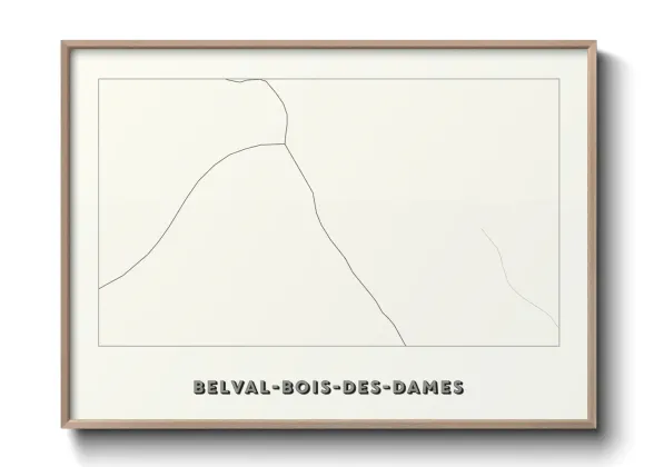 Une affiche de carte sur Belval-Bois-des-Dames