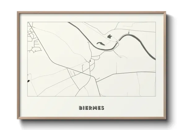 Une affiche de carte sur Biermes
