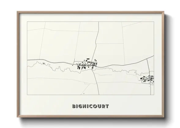 Une affiche de carte sur Bignicourt