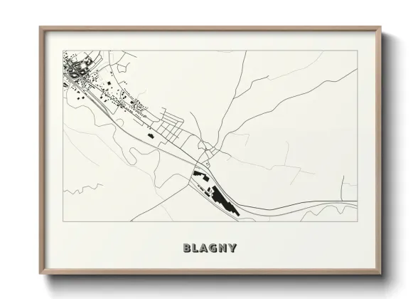 Une affiche de carte sur Blagny
