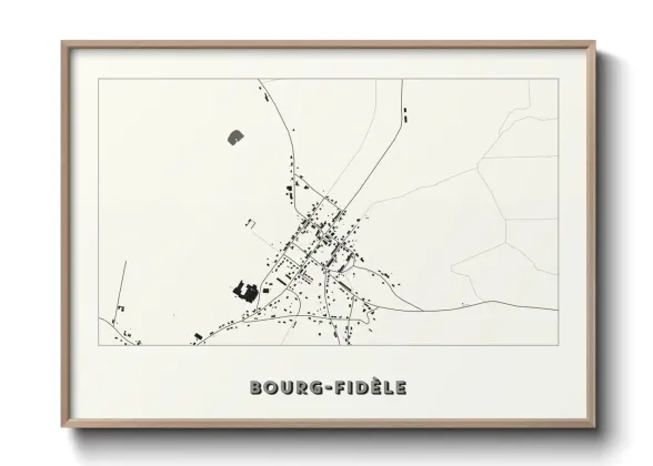 Une affiche de carte sur Bourg-Fidèle