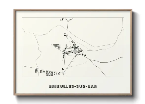 Une affiche de carte sur Brieulles-sur-Bar