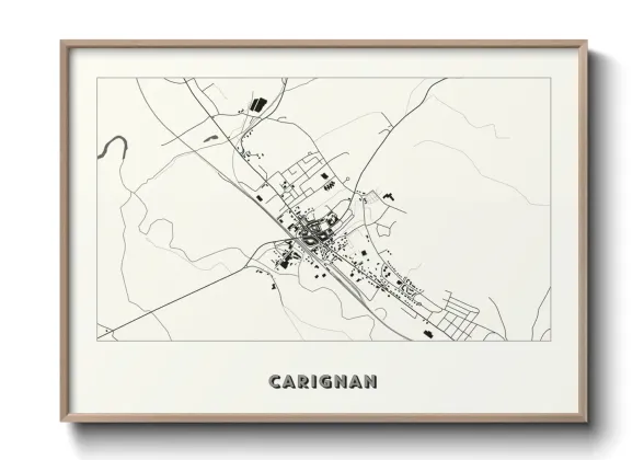 Une affiche de carte sur Carignan