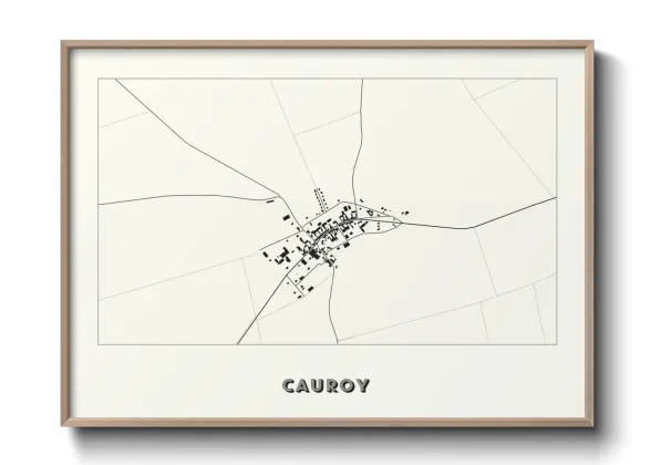 Une affiche de carte sur Cauroy