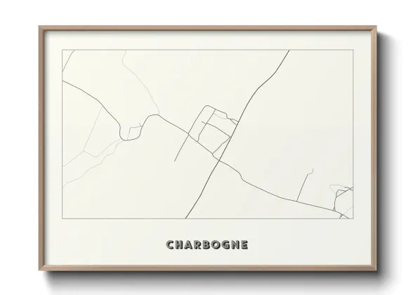 Une affiche de carte sur Charbogne