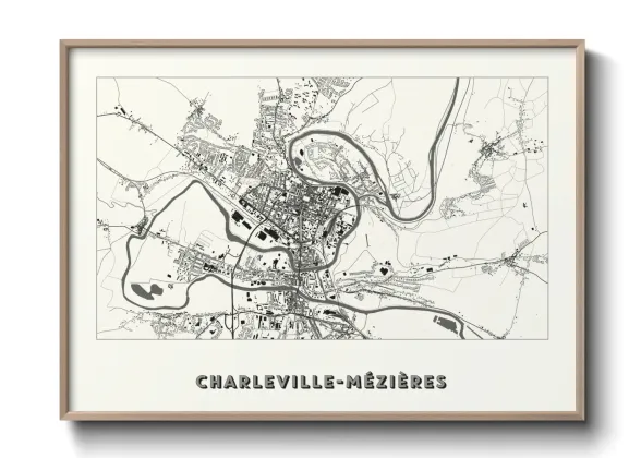 Une affiche de carte sur Charleville-Mézières