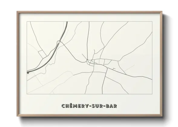 Une affiche de carte sur Chémery-sur-Bar