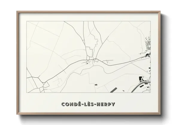 Une affiche de carte sur Condé-lès-Herpy