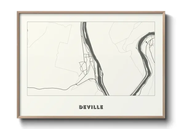 Une affiche de carte sur Deville