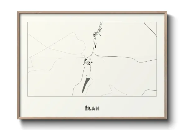 Une affiche de carte sur Élan