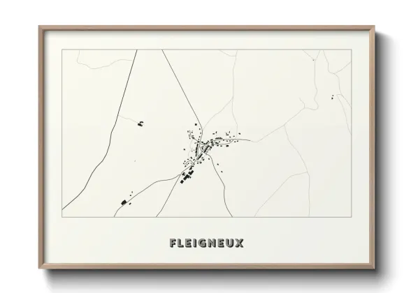 Une affiche de carte sur Fleigneux