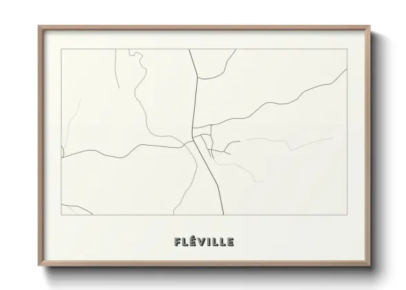 Une affiche de carte sur Fléville
