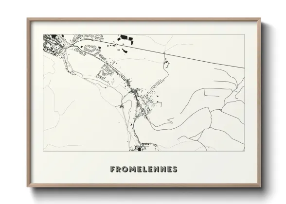 Une affiche de carte sur Fromelennes