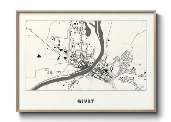 Une affiche de carte sur Givet