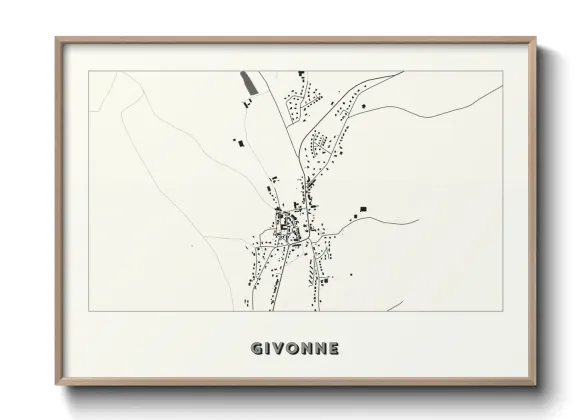 Une affiche de carte sur Givonne