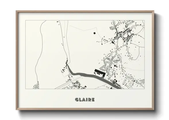 Une affiche de carte sur Glaire