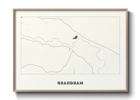 Une affiche de carte sur Grandham