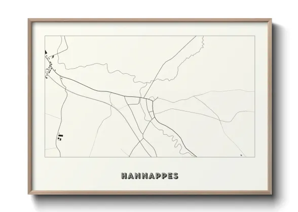 Une affiche de carte sur Hannappes