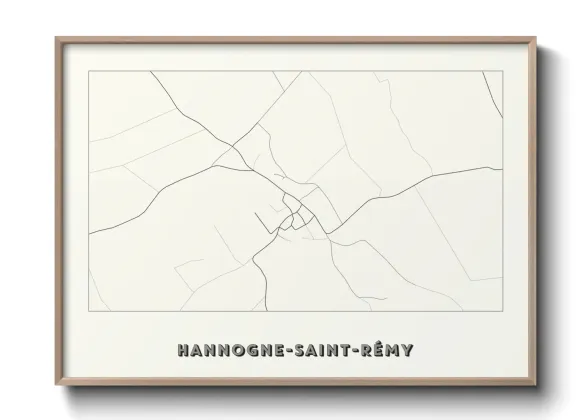 Une affiche de carte sur Hannogne-Saint-Rémy
