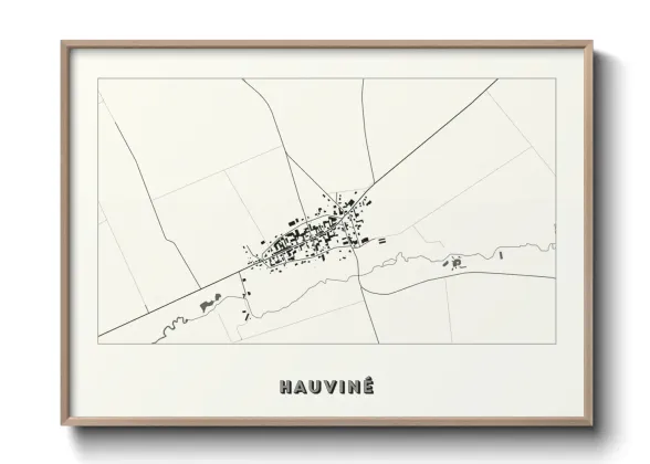 Une affiche de carte sur Hauviné