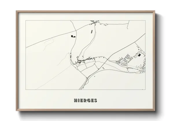 Une affiche de carte sur Hierges