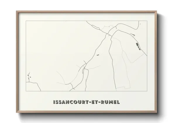 Une affiche de carte sur Issancourt-et-Rumel