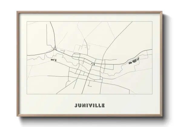 Une affiche de carte sur Juniville