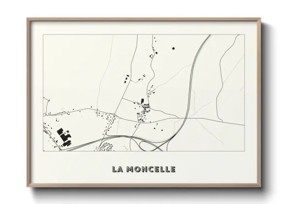 Une affiche de carte sur La Moncelle