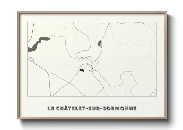 Une affiche de carte sur Le Châtelet-sur-Sormonne