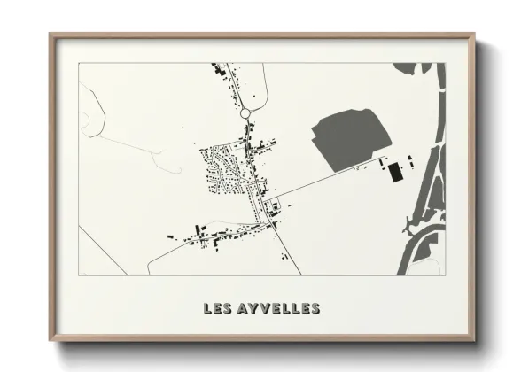 Une affiche de carte sur Les Ayvelles