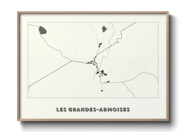 Une affiche de carte sur Les Grandes-Armoises